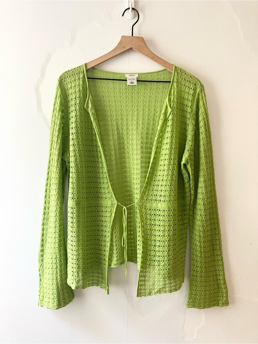 OLD NAVY Open Knit Tie Front Cardigan